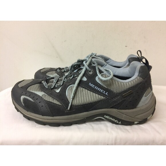 MERRELL WOMEN  AIR CUSHION BLUE/GRAYS HIKING SHOES SIZE US 10 UK 7.5 EUR 41 - Picture 1 of 12